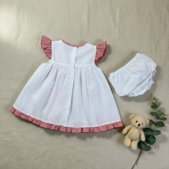New Baby Girl Dress Set with matching headband underwear size 3 to 6 months - Picture 4 of 4